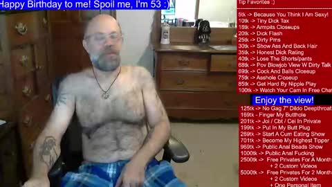 HairyDaddyBear69 online show from 01/01/25, 04:47